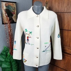 Vintage Knit Golf Sweater Size Medium Large